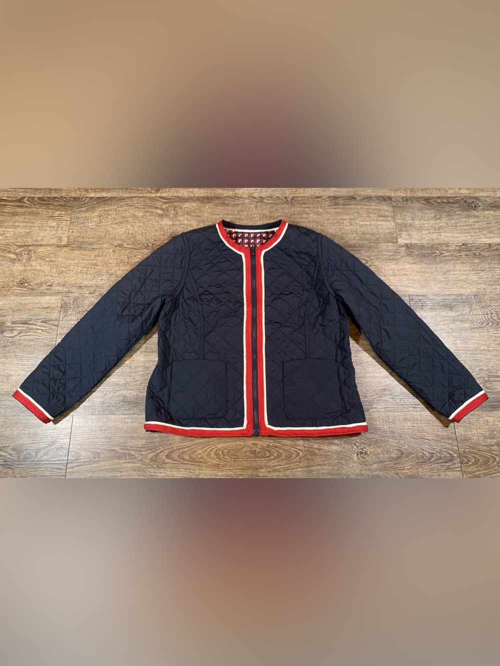 Talbots Reversible Quilted Jacket Size Medium Petite MP NWOT - Picture 12 of 13